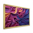 thumbnail image 2 of Designart "Fab Waves Blue and Purple Serenade" Abstract Framed Wall Art Decor - Modern Blue Abstract Geometric Entryway Framed Wall Art, 2 of 6