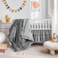 thumbnail image 3 of Juego de Ropa de Cuna Mini UOZZI Gris 3 Piezas Cubrecama Acolchado, 3 of 9