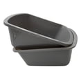 thumbnail image 4 of Comfort Axis Rectangular Plastic Wash Basin with Graduations, 7 Quart, 3 Pack, Grey, 4 of 4