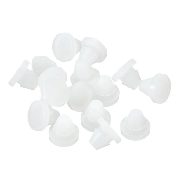 Unique Bargains 15pack Silicone Plugs, Rubber Round Snap in Locking Hole Plugs Waterproof Hole Plug for 7-8mm Hole, Translucent