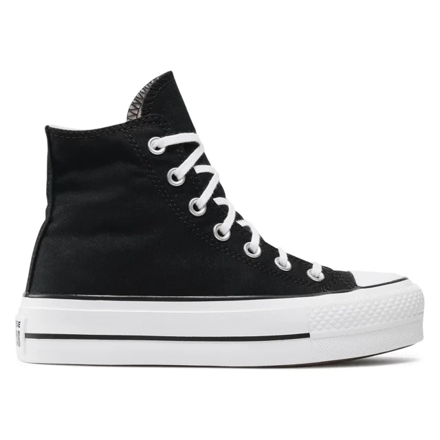 Tenis Converse Mujer 560845C Negro 23 cm Chuck Taylor en Plataforma de Lona