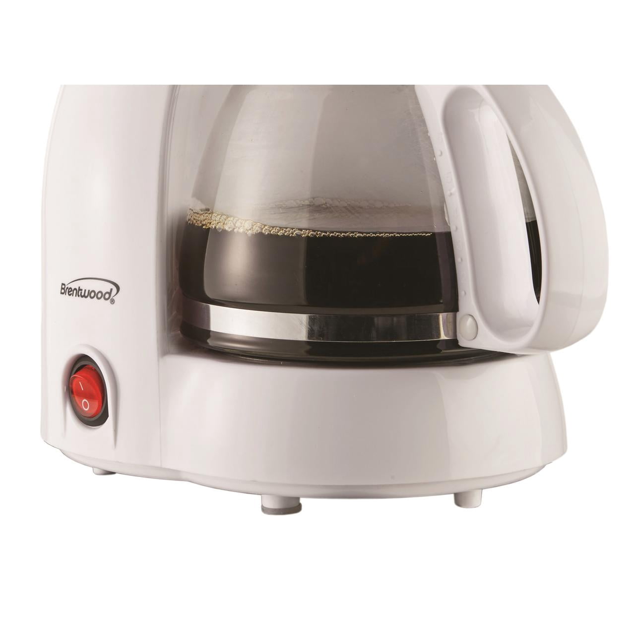 Brentwood 650-Watt 4-Cup Coffee Maker (White), TS-213WPT