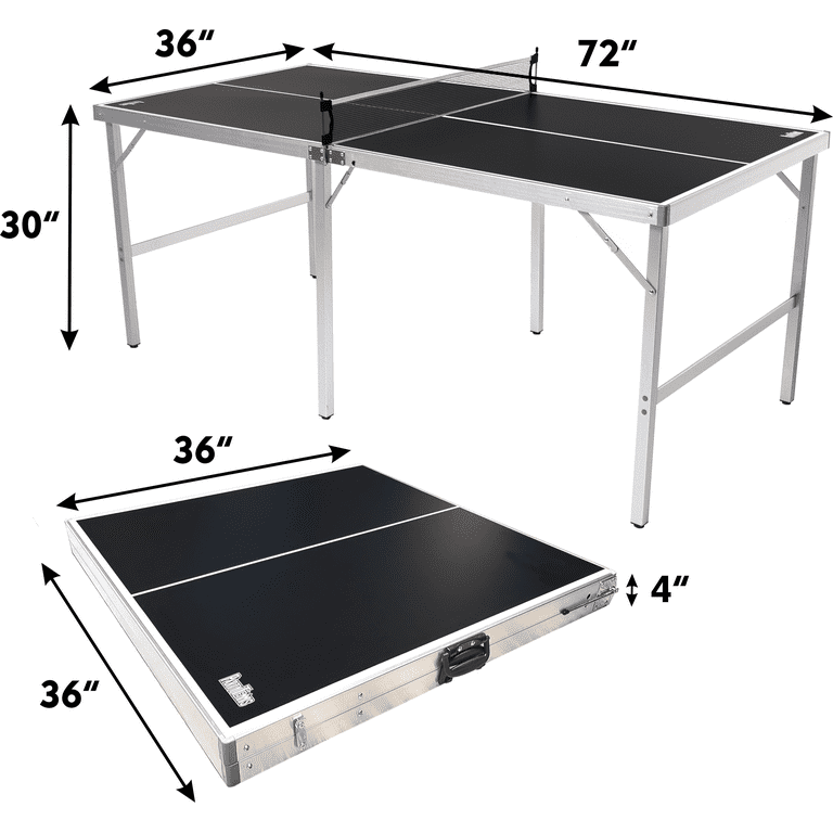 PartyLife Mid Size 6 ft x 3 ft Folding Portable Table Tennis PartyLife Mid Size 6 ft x 3 ft Folding Portable Table Tennis