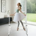 thumbnail image 2 of CQSXDA Solid Wood Ballet Barre Featuring Adjustable Height From 31.5 To 39.5 Inches For Studio And Home Use, White, 2 of 9