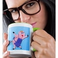 thumbnail image 2 of 3drose, Little Miss Piggy, 11oz Two-tone Green Mug, 2 of 6