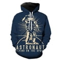 thumbnail image 3 of Sudadera con capucha con estampado 3D de astronauta de dibujos animados para hombres y mujeres, sudaderas casuales de gran tamaño, ropa de calle de hip hop para niños, 3 of 5
