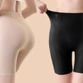 thumbnail image 3 of Women's high waisted seamless tight fitting shorts with flat corners and leggings for thigh slimming (black), 3 of 5