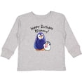 thumbnail image 3 of Inktastic Happy Birthday, Mommy- Cute Penguins Boys or Girls Long Sleeve Toddler T-Shirt, 3 of 5