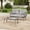 Dark Grey+Light Grey, variant on Christopher Knight Home 2-Piece Outdoor Furniture Set, Woven Rope Loveseat with Coffee Table, Dark Grey+Light Grey