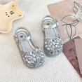 thumbnail image 6 of Jinhomg Toddler Girls Sandals Little Girls Kids Sequin Shoes Lightweight Comfy Wedding School Party Sandals Silver 29, 6 of 9