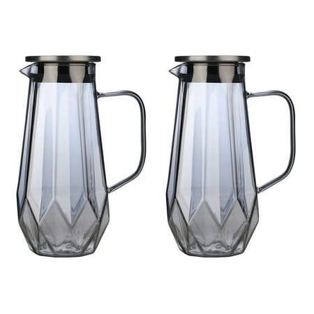 

Jug Pitcher Water Glass Fridge Tea Convenient Kettle Lid Cocktail Pitchers Stainless Steel Iced
