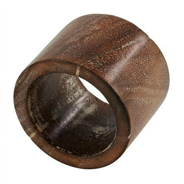 Saro Lifestyle Wood Napkin Ring Holders (Set of 4)