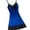Blue, variant on Women's Satin Nightgown Silk Slip Dress Sleepwear Sexy V Neck Short Nightwear Hot Pink XL