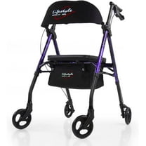 Lifestyle Mobility Aids Royal Universal Aluminum 4 Wheel Rollators Laser Purple
