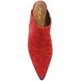 thumbnail image 4 of YDN Women Sexy Kitten Low Heel Mules Pumps Pointed Closed Toe Loafers Backless Slip On Sandals Suede Comfort Shoes Size 15 Red, 4 of 4