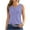 Purple, variant on Up to 40% off！ Kmdttou Women's 2025 Summer Solid Color Round Sports Tops For Outer Wear Bottoming Slim Short Tops Fashion Layering Slim Trendy Cool Tops