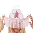 thumbnail image 7 of YUUZONE Pink Cowboy Hat for Girls with Fringe Sequins Star Decorations Rave Cowgirl Hat Birthday Party Hat Costume Accessory, 7 of 7