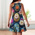 thumbnail image 5 of LTTVQM Girls Easter Dress 2026 Egg Bunny Graphic Cute Sleeveless Sundresses Loose Fit Round Neck Midi Dresses Fashion Church Dresses Navy 9-10 Years, 5 of 5