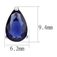 thumbnail image 2 of Women's 925 Sterling Silver Rhodium CZ Clear Blue Earrings, 2 of 4