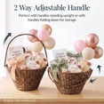 thumbnail image 4 of Best Choice Products Handwoven Medium Mother's Day Gift Basket, 20 inch Basket Basket w/Collapsible Handle - Chestnut, 4 of 7