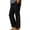 Black, variant on Summer Womens Pants Lightweight Casual Drawstring Elastic Waist Lounge Trousers Trendy Side Tie Knot Split Slit Palazzo Pants with Pockets