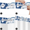 thumbnail image 3 of MIZHONA Blue Shower Curtain with Snap in Liner,Ocean Seaweed Fabric Bathroom Curtain,71"× 86", 3 of 6