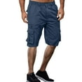 thumbnail image 5 of HCNTES Cargo Shorts for Men Stretch Waist Relaxed Fit Summer Casual Beach Shorts Athletic Workout Work Golf Shorts Multi Pocket(Navy,M), 5 of 5