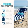 thumbnail image 4 of (2 pack) Ostrich The Ladies Comfort Lounger, Foldable Beach Pool Tanning Chair, Stripe, 4 of 13