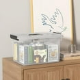 thumbnail image 2 of 4-Pack 18 L Plastic Storage Box with Lid, Latching Storage Containers Bin, Clear, 2 of 7