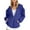 Blue, variant on Hoodies Womens Womens Hoodie Sweatshirt Long Sleeved Drawstring Pocket Pullover Solid Color Comfy Relaxed Plus Size Tops Ladies Gym Workout Fall Winter Wear Blue