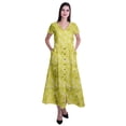 thumbnail image 1 of Moomaya Robe Longue Maxi pour Femmes à Manches Courtes, Robe Formelle/décontractée avec Poches P-TTG, 1 of 6