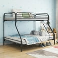 thumbnail image 6 of DreamBuck Bunk Beds Twin over Full Size, Metal Bunk Bed with 2 Side Ladders and Full-Length Guardrails, Twin over Full Bunk Bed for Teens and Adults, Noise Free, Easy Assembly, Silver, 6 of 8