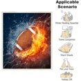 thumbnail image 3 of American Football Blanket Soft Cozy Sherpa Water and Fire Sport Throw Blankets for Kids Adult Plush Blanket for Couch Bed Sofa Home Decor(American Football, 59X79in), 3 of 6