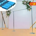 thumbnail image 2 of Fichiouy 3x6M Wedding Backdrop Stand Curtain Frame Heavy Duty with Steel Base for Party Photography Silver, 2 of 10