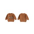 thumbnail image 2 of RUINIXCW Toddler Baby Girl Boy Silly Goose Sweater Outfit Newborn Infant Fall Winter Knit Sweaters Kids Goose Embroidery Long Sleeve Jumper Pullovers, 2 of 10