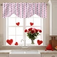 thumbnail image 3 of White Pink Striped Tie Up Valance for Windows, Simple Black Bows Red Bow Adjustable Rod Pocket Tie Up Valance Curtains Window Treatment for Kitchen Bathroom Bedroom 42 X 12 Inch, 3 of 9