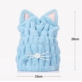 thumbnail image 5 of Juego de 2 piezas: Gorro de microfibra ajustable para secar el cabello, toalla ultra absorbente tipo turbante para el cabello, ideal para mujeres, adultos o niñas., 5 of 5