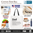 thumbnail image 3 of Dad Definition Canvas Tote Bag, Funny Fathers Day Gift Shopper, 3 of 10