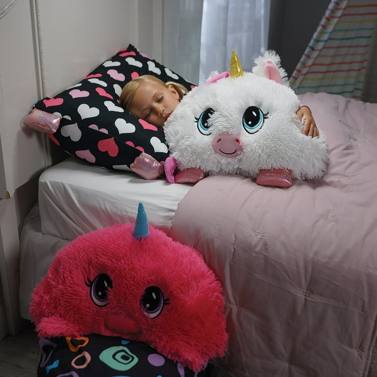 ★NOFFICIALNOFFICE★PUFFY PILLOW SCRUNCHIE PINK BERRY★人気 Happy Nappers: FluffALuff Pet - Unicorn - 2-In-1: Plush