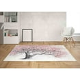 thumbnail image 4 of Corridor Rugs, Landscape Rug, Bath Rug, Dining Room Rugs, Kitchen Rug, Pink Tree Painting Rug, View Rug, Pink Leaves Rugs, Door Mat Rug, 2'x3' - 60x90 cm, 4 of 8
