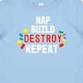 thumbnail image 4 of Inktastic Nap Build Destroy Repeat with Colorful Building Blocks Boys or Girls Baby T-Shirt, 4 of 5