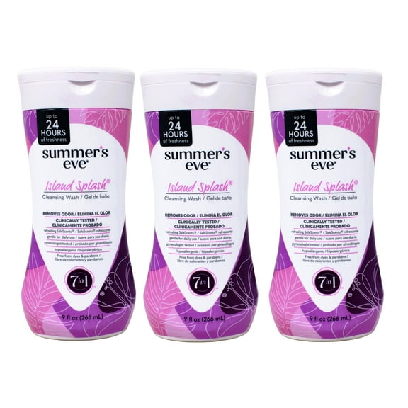 3 Pack - Summers Eve Cleansing Wash Island Splash 9 oz Each