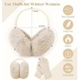 thumbnail image 2 of Winter Ear Muffs Gloves for Women Cute Foldable White Earmuffs Adjustable Ear Warmers Faux Fur Ear Covers Headband, 2 of 6