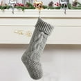 thumbnail image 5 of Deeceymbur Multi Color Knitted Twisted Christmas Stocking Spacious Holiday Gift Candy Bag Home Fireplace Christmas Tree Decor Sock, 5 of 5