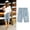 Light Blue, variant on Womens Plus Size Bermuda Shorts Summer Sweat Shorts Cotton Linen Shorts for Home Gym Workout with Deep Pockets