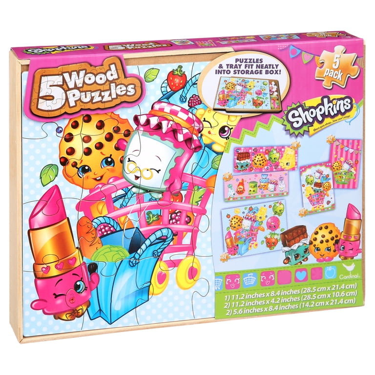 Shopkins 5 Pack Wood Puzzles - Walmart.com