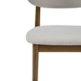 thumbnail image 6 of Christopher Knight Home Modern Upholstery Dining Side Chairs, Curved Back, Wood Frame, Walnut+Beige, Set of 2, 6 of 12