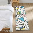 thumbnail image 3 of Yayeee Runner Rug for Bedroom 2'x6' Machine Washable Hallway Non Slip Mat, Blue Triangles, 3 of 8