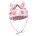 thumbnail image 2 of Casco para bebé con protección contra caídas, transpirable, suave, con cojín para la cabeza, para correr, caminar y gatear, color rosa, 2 of 12