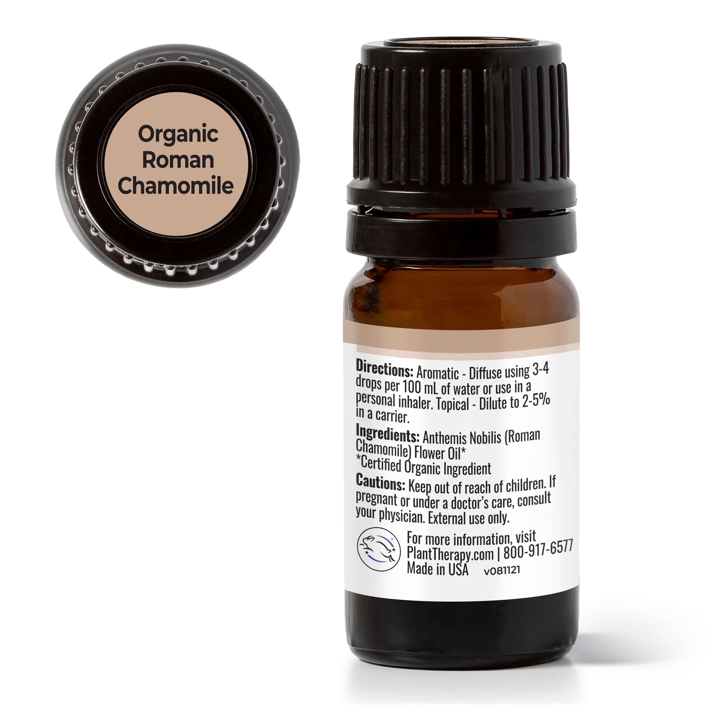 Plant Therapy Organic Roman Chamomile Essential Oil 5 mL (1/6oz) 100% Pure, Undiluted, Therapeutic Grade